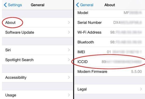 How to find ICCID number on Android phones